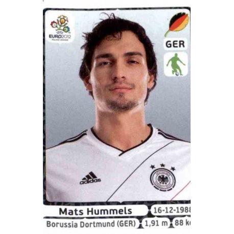 Mats Hummels Germany 235 Panini Uefa Euro 2012 Poland Ukraine