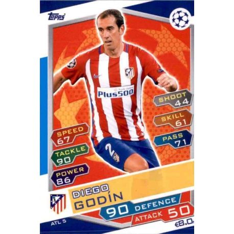 Diego Godín Atlético Madrid ATL5 Match Attax Champions 2016-17