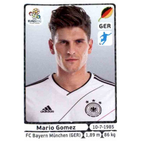 D18 Mario Gomez Deutschland Bild NEUWARE Panini Sticker Fußball EM Euro 2012 Nr 