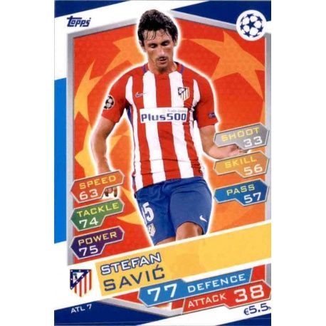 Stefan Savić Atlético Madrid ATL7 Match Attax Champions 2016-17