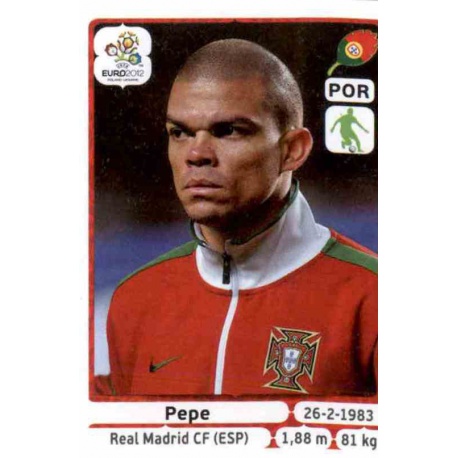 Pepe Portugal 261 Panini Uefa Euro 2012 Poland Ukraine