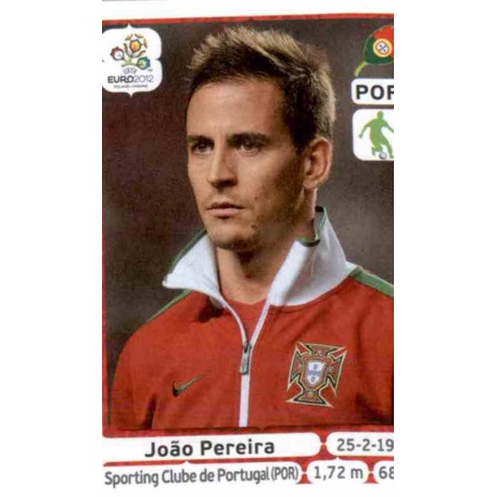 Joao Pereira Portugal 263 Panini Uefa Euro 2012 Poland Ukraine