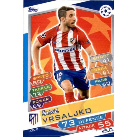 Šime Vrsaljko Atlético Madrid ATL8 Match Attax Champions 2016-17