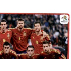 Team Photo 2 Spain 284 Panini Uefa Euro 2012 Poland Ukraine