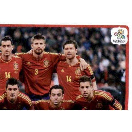Team Photo 2 Spain 284 Panini Uefa Euro 2012 Poland Ukraine