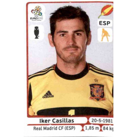 Iker Casillas Spain 287 Panini Uefa Euro 2012 Poland Ukraine