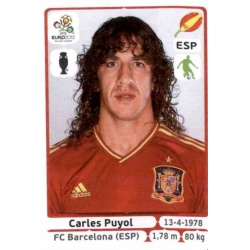 Carles Puyol Spain 289 Panini Uefa Euro 2012 Poland Ukraine