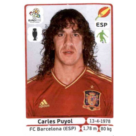 Carles Puyol Spain 289 Panini Uefa Euro 2012 Poland Ukraine