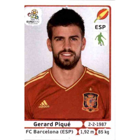 Gerard Pique Spain 290 Panini Uefa Euro 2012 Poland Ukraine