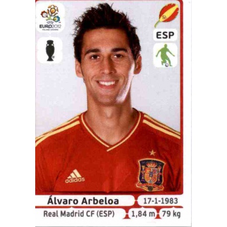 Alvaro Arbeloa Spain 292 Panini Uefa Euro 2012 Poland Ukraine