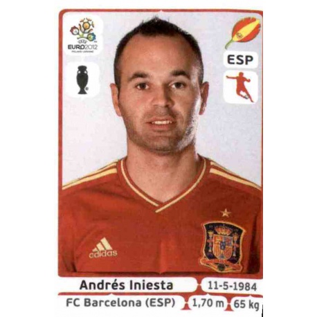 Andres Iniesta Spain 299 Panini Uefa Euro 2012 Poland Ukraine