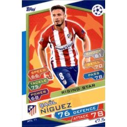 Saúl Níguez Rising Star ATL11 Match Attax Champions 2016-17