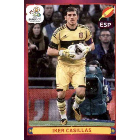 Iker Casillas In Action Spain 307 Panini Uefa Euro 2012 Poland Ukraine