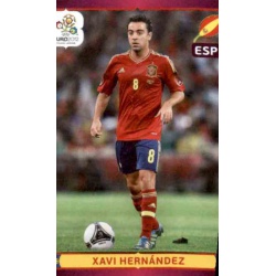 Xavi Hernandez In Action Spain 308 Panini Uefa Euro 2012 Poland Ukraine