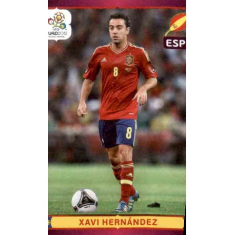 Xavi Hernandez In Action Spain 308 Panini Uefa Euro 2012 Poland Ukraine