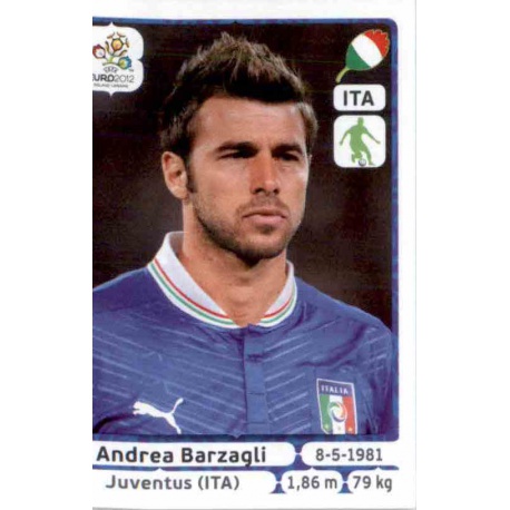 Andrea Barzagli Italy 319 Panini Uefa Euro 2012 Poland Ukraine