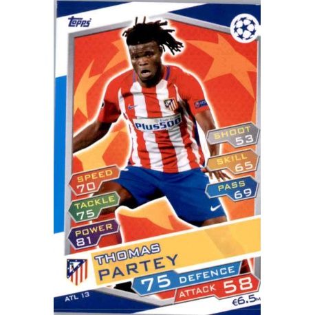 Thomas Partey Atlético Madrid ATL13 Match Attax Champions 2016-17