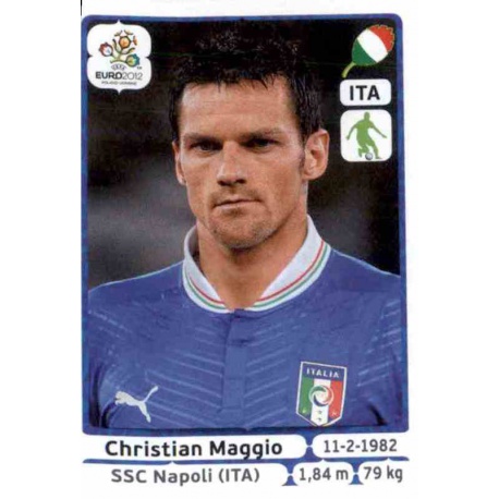 Christian Maggio Italy 323 Panini Uefa Euro 2012 Poland Ukraine