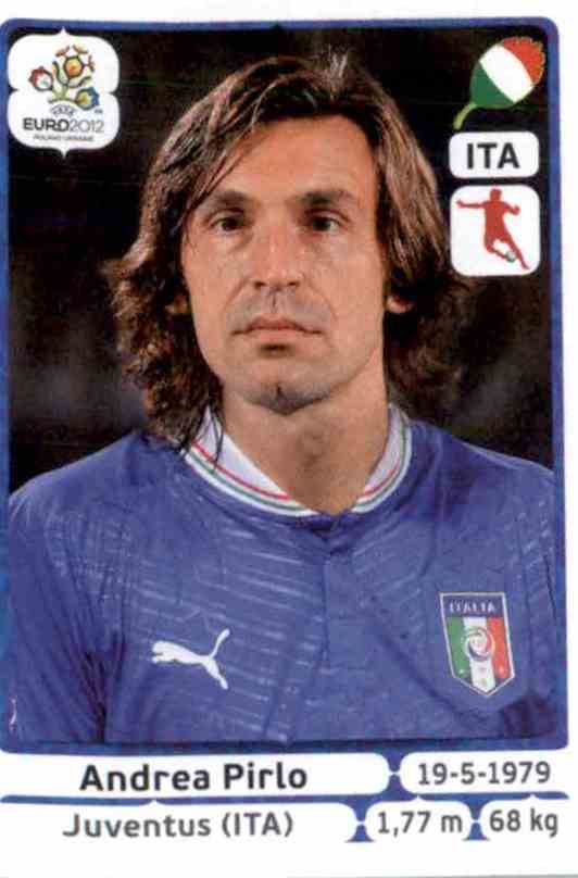 Panini EM 2012 325 Andrea Pirlo Italy Italia Italien UEFA Euro 12 Sticker 