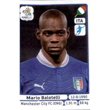 Mario Balotelli Italy 335 Panini Uefa Euro 2012 Poland Ukraine