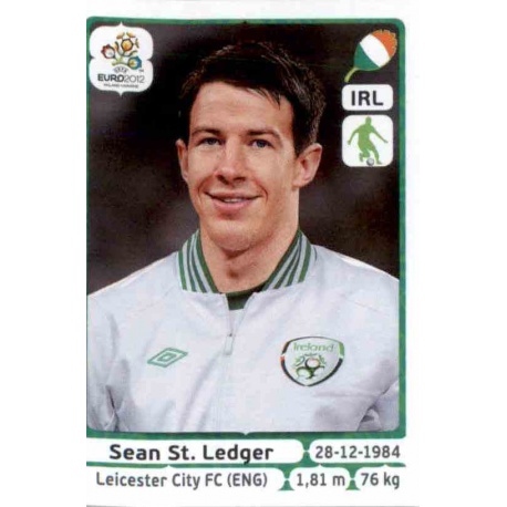 Sean St. Ledger Republic of Ireland 348 Panini Uefa Euro 2012 Poland Ukraine