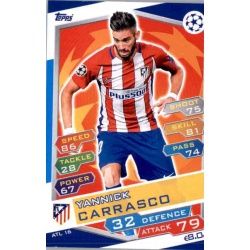Yannick Carrasco Atlético Madrid ATL16 Match Attax Champions 2016-17