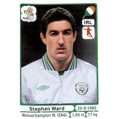 Stephen Ward Republic of Ireland 355 Panini Uefa Euro 2012 Poland Ukraine