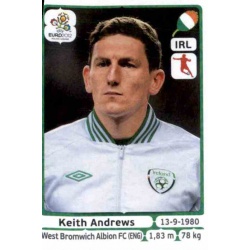 Keith Andrews Republic of Ireland 356 Panini Uefa Euro 2012 Poland Ukraine
