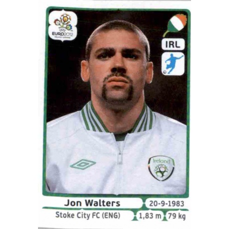 Jon Walters Republic of Ireland 363 Panini Uefa Euro 2012 Poland Ukraine