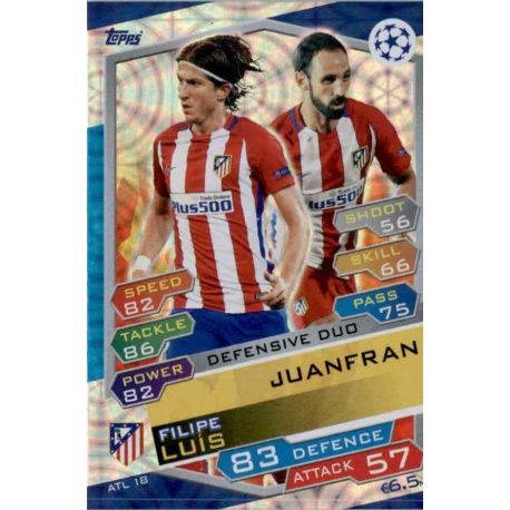 Juanfran - Filipe Luís Defensive Duo ATL18 Match Attax Champions 2016-17