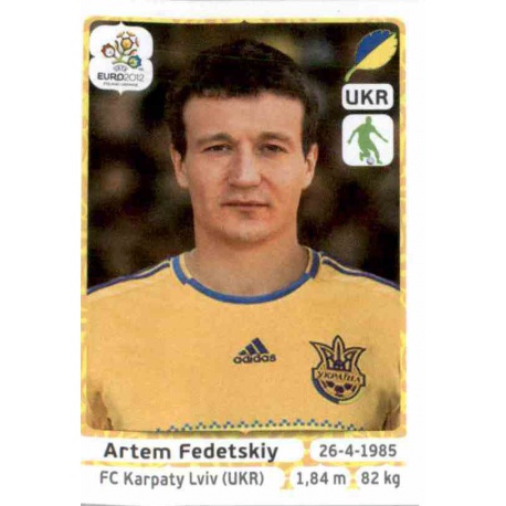 Artem Fedetskiy Ukraine 408 Panini Uefa Euro 2012 Poland Ukraine