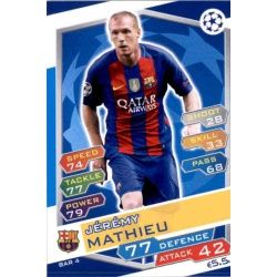 Jérémy Mathieu Barcelona FCB4 Match Attax Champions 2016-17
