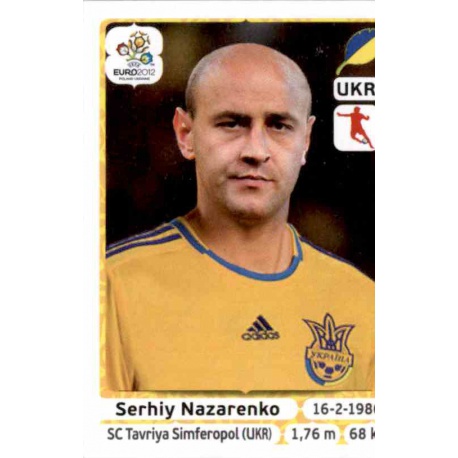Serhiy Nazarenko Ukraine 415 Panini Uefa Euro 2012 Poland Ukraine