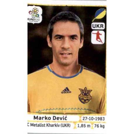 Marko Devic Ukraine 417 Panini Uefa Euro 2012 Poland Ukraine