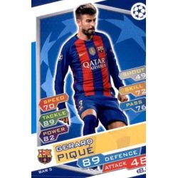 Gerard Piqué Barcelona FCB5 Match Attax Champions 2016-17