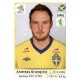 Andreas Granqvist Sweden 437 Panini Uefa Euro 2012 Poland Ukraine