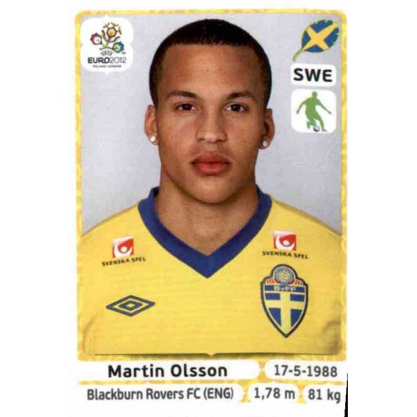 Martin Olsson Sweden 438 Panini Uefa Euro 2012 Poland Ukraine