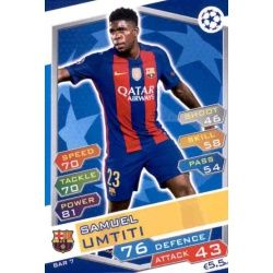 Samuel Umtiti Barcelona FCB7 Match Attax Champions 2016-17