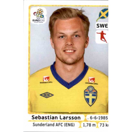 Sebastian Larsson Sweden 444 Panini Uefa Euro 2012 Poland Ukraine