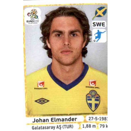 Johan Elmander Sweden 450 Panini Uefa Euro 2012 Poland Ukraine