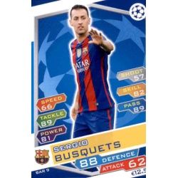 Sergio Busquets Barcelona FCB9 Match Attax Champions 2016-17
