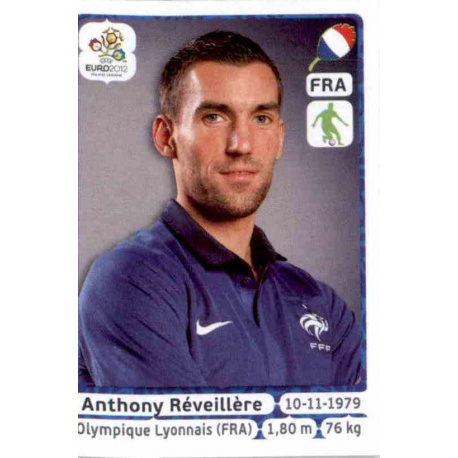 Anthony Reveillere France 468 Panini Uefa Euro 2012 Poland Ukraine