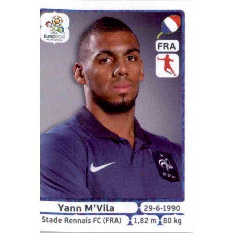Yann M'Vila France 472 Panini Uefa Euro 2012 Poland Ukraine