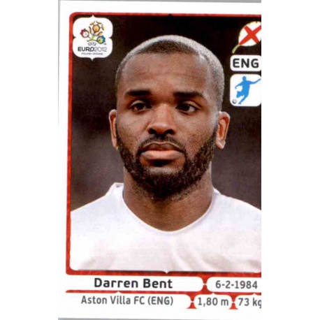 Darren Bent England 508 Panini Uefa Euro 2012 Poland Ukraine