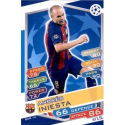 Andrés Iniesta Barcelona FCB14 Match Attax Champions 2016-17
