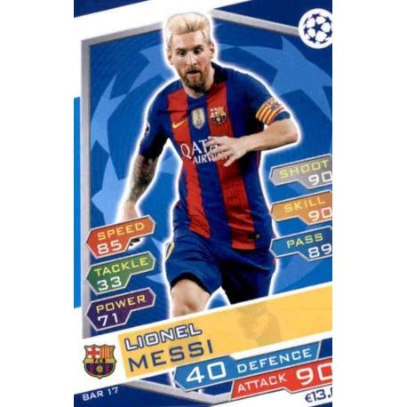 Lionel Messi Barcelona FCB17 Match Attax Champions 2016-17