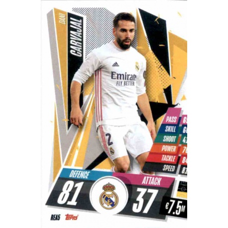 Dani Carvajal Real Madrid REA5 Match Attax Champions International 2020-21