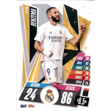 Karim Benzema Real Madrid REA18 Match Attax Champions International 2020-21