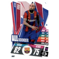 Arturo Vidal All Rounder Barcelona BAR3 Match Attax Champions International 2020-21