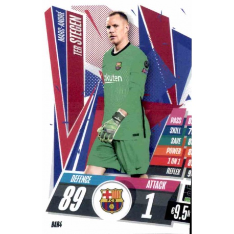 Marc-Andre Ter Stegen Barcelona BAR4 Match Attax Champions International 2020-21